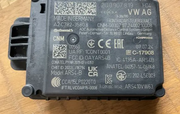 Volkswagen Arteon Shooting Brake Distronic sensor radar 2Q0907550B A2C78235808 2Q0907819