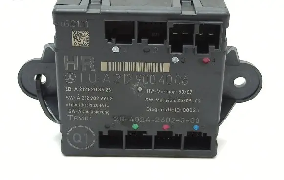 Mercedes-Benz C W204 Door control unit/module A2129004006 A2128208626 A2129029902
