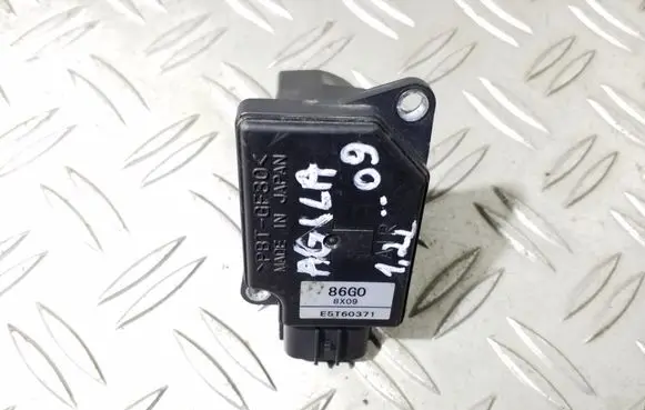 Opel Agila B Mass air flow meter E5T60371 86G0 8X09