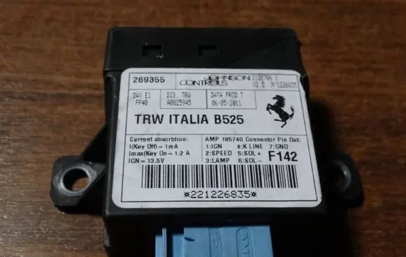 Ferrari 458 Trunk lid opening control unit 269355