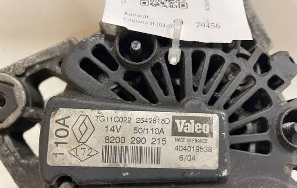 Renault Laguna II Generator/alternator 8200290215 404019538 2542818D