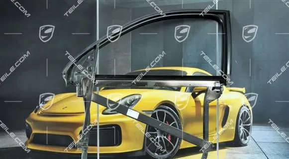 Porsche Cayenne (9PA) Front door window/glass frame 95553135302