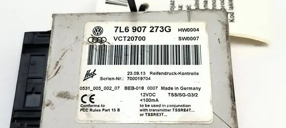 Volkswagen Phaeton Tire pressure control unit 7L6907273G VCT20700