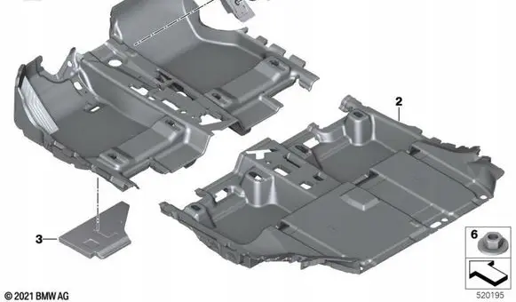 BMW X1 U11 Rear floor carpet liner 9462329