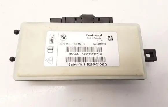 BMW 5 F10 F11 Airbag control unit/module 65779253637 9253637 31925363701U