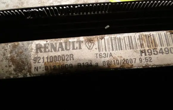 Renault Laguna III A/C cooling radiator (condenser) 921100002R