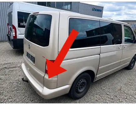 Volkswagen Multivan T5 Rear bumper corner part panel trim 7H0807322