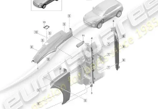 Porsche Macan (95B) Fender 95B821103C 95B821103CYGRV