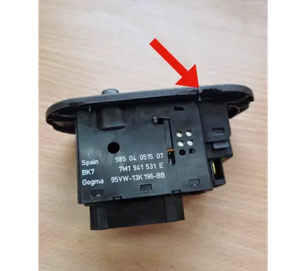 Volkswagen Sharan Light switch 7M1941531E 98504051507 95VW13K196BB