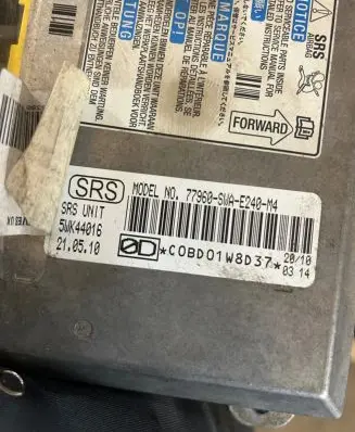 Honda CR-V Airbag control unit/module C0BD01W8D37 5WK44016 77960SMAE2044