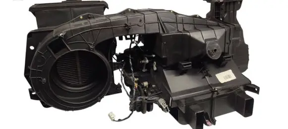 Interior heater climate box assembly