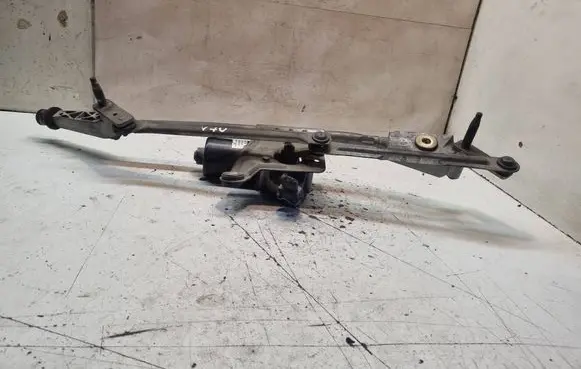Front wiper linkage and motor
