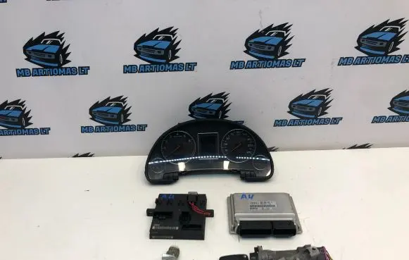Audi A4 S4 B6 8E 8H Engine ECU kit and lock set 8E0909557D