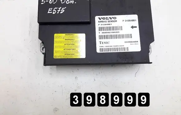 Volvo S80 Airbag control unit/module p31264861