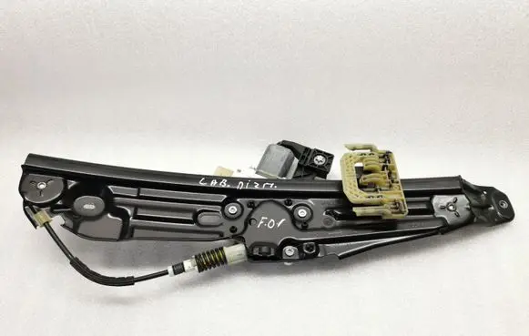 Rear door window regulator with motor