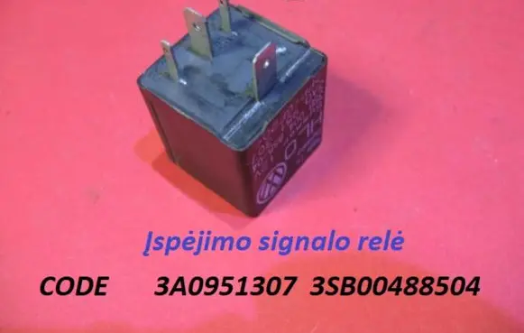 Volkswagen Sharan Horn buzzer relay 3A0951307 3SB00488504