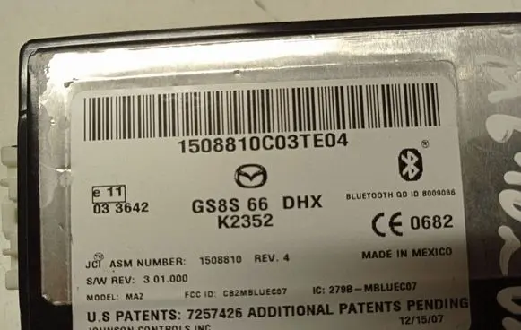 Mazda 6 Bluetooth control unit module GS8S66DHX