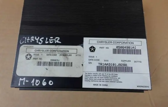 Dodge Journey Sound amplifier 05064981AI 05064947AJ TR1AA3101J9288