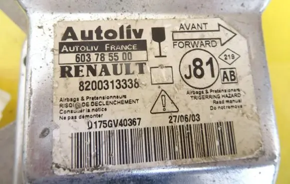 Renault Espace - Grand espace IV Airbag control unit/module 8200313338 603785500