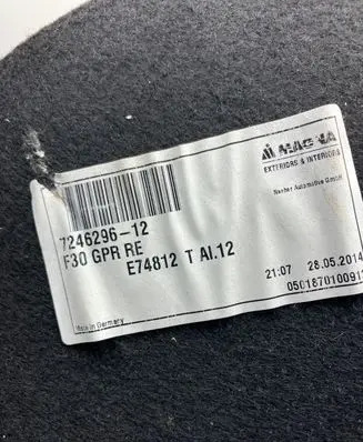 BMW 3 F30 F35 F31 Trunk/boot side trim panel 7246296