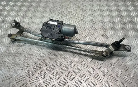 Front wiper linkage and motor