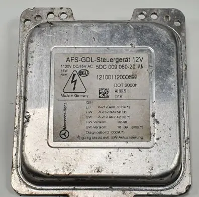 Mercedes-Benz E W212 Xenon control unit/module 5DC009060-20
