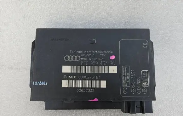 Audi A4 S4 B6 8E 8H Comfort/convenience module 8E0959433BC 00002731B1 00657332