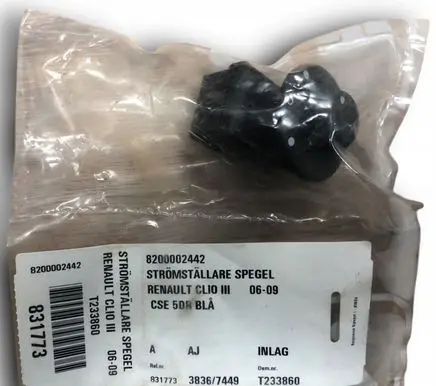 Dacia Logan VAN Wing mirror switch 8200002442