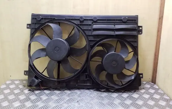 Skoda Superb B6 (3T) Radiator cooling fan shroud 1K0121207BC