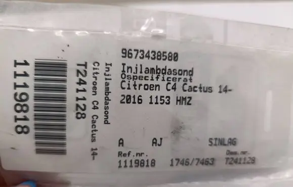 Citroen C4 Cactus Lambda probe sensor 9673438580
