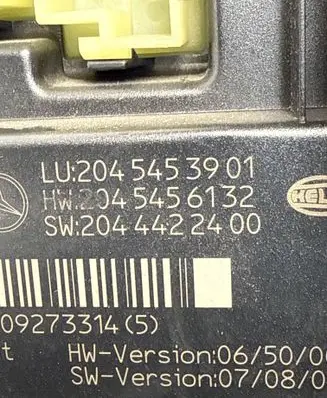 Mercedes-Benz C W204 SAM control unit 2045453901 2044422400 2045456132