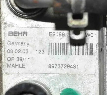 Opel Astra H Oil filter cover 8973729431