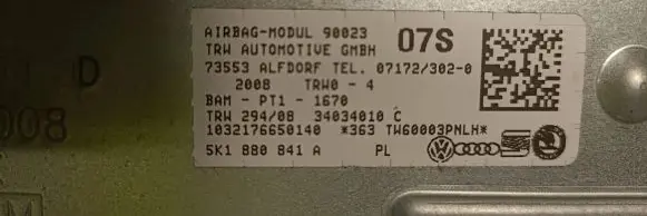 Volkswagen Golf VI Dashboard 5K1880841A 34034010C 1032176650140