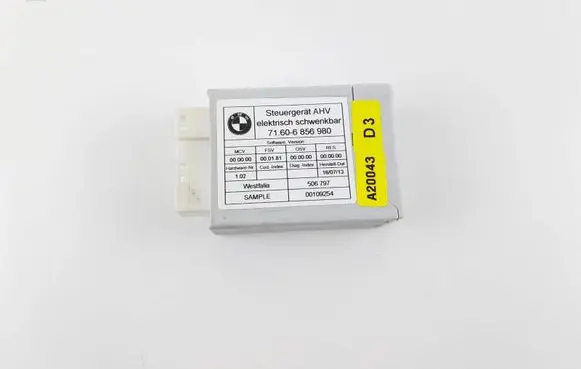 BMW 5 F10 F11 Tow bar trailer control unit/module 6856980 71606856980