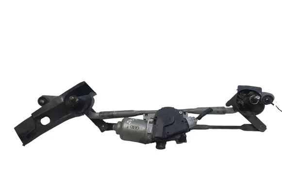 Front wiper linkage and motor