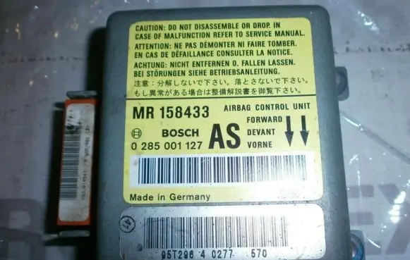 Mitsubishi Carisma Airbag control unit/module MR158433 0285001127