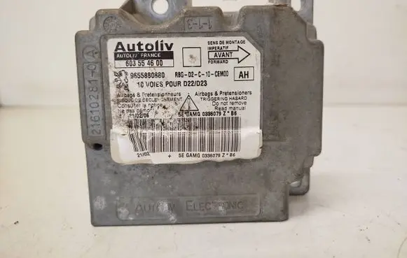 Peugeot 407 Airbag control unit/module 9655880880 603554600