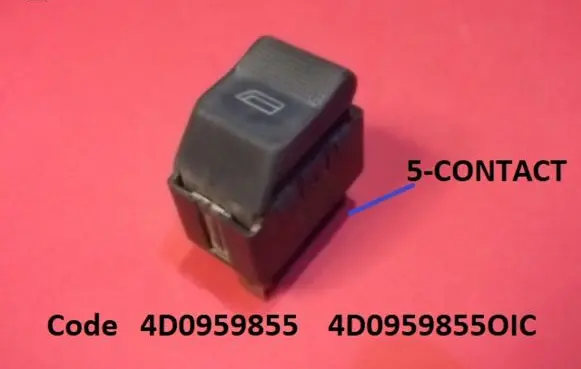 Audi A4 S4 B5 8D Electric window control switch 4D0959855 4D0959855OIC