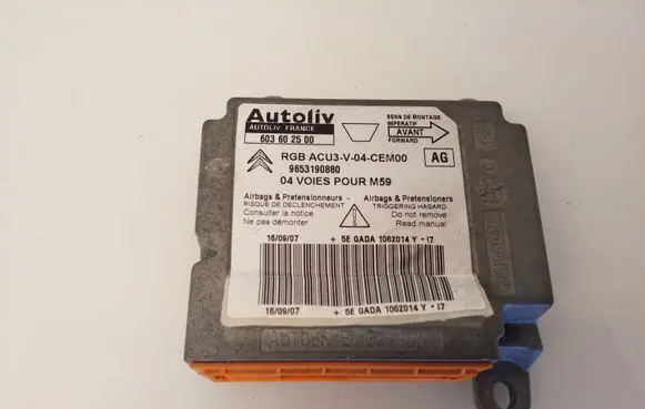 Citroen Berlingo Airbag control unit/module 9653190880 603602500