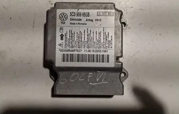 Volkswagen Golf VI Airbag control unit/module 5C0959655B 5WK44286 04H013S0613