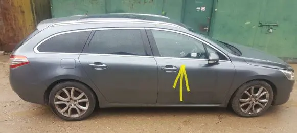 Peugeot 508 Front door window glass four-door AS2 FRONT-RIGHT