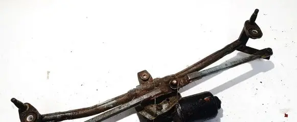 Front wiper linkage and motor