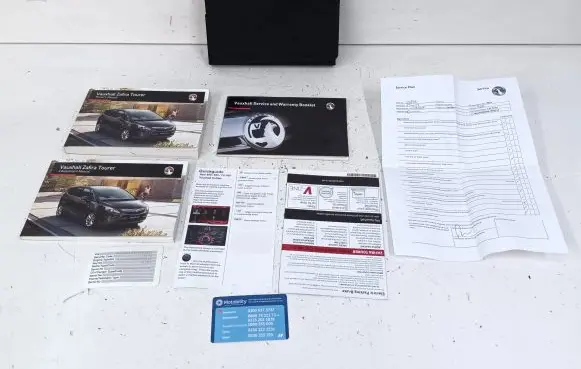 Opel Zafira C Owners service history hand book 