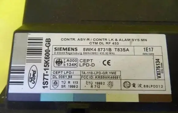 Ford Mondeo Mk III Comfort/convenience module 1S7T15K600GB 5WK48731B