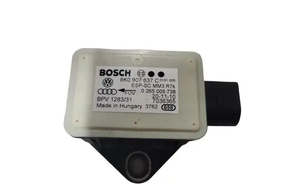 Audi A4 S4 B8 8K ESP acceleration yaw rate sensor 8K0907637C 0265005738 7036365