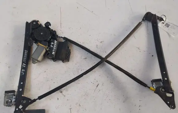 Rear door window regulator with motor