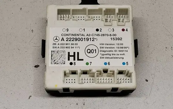 Mercedes-Benz C W205 Door control unit/module A2229001912 A2229015803