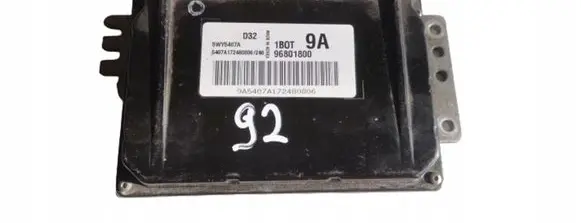 Chevrolet Matiz Engine ECU kit and lock set 5WY5407A 5WY5407A 1BOT 96801800