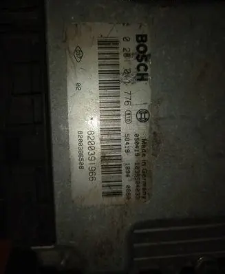 Renault Megane II Engine control unit/module 8200391966 8200386508 0281011776