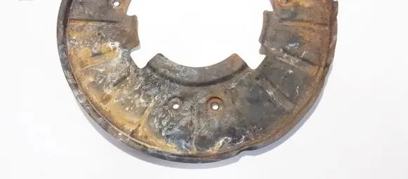 Volkswagen Touareg I Front brake disc dust cover plate 